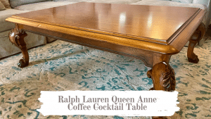 Read more about the article Ralph Lauren Queen Anne Clawfoot Walnut Cocktail Coffee Table