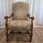 2000s-large-thomasville-upholstered-arm-chair-with-wood-arms-legs-and-brass-nailhead-trim-3548